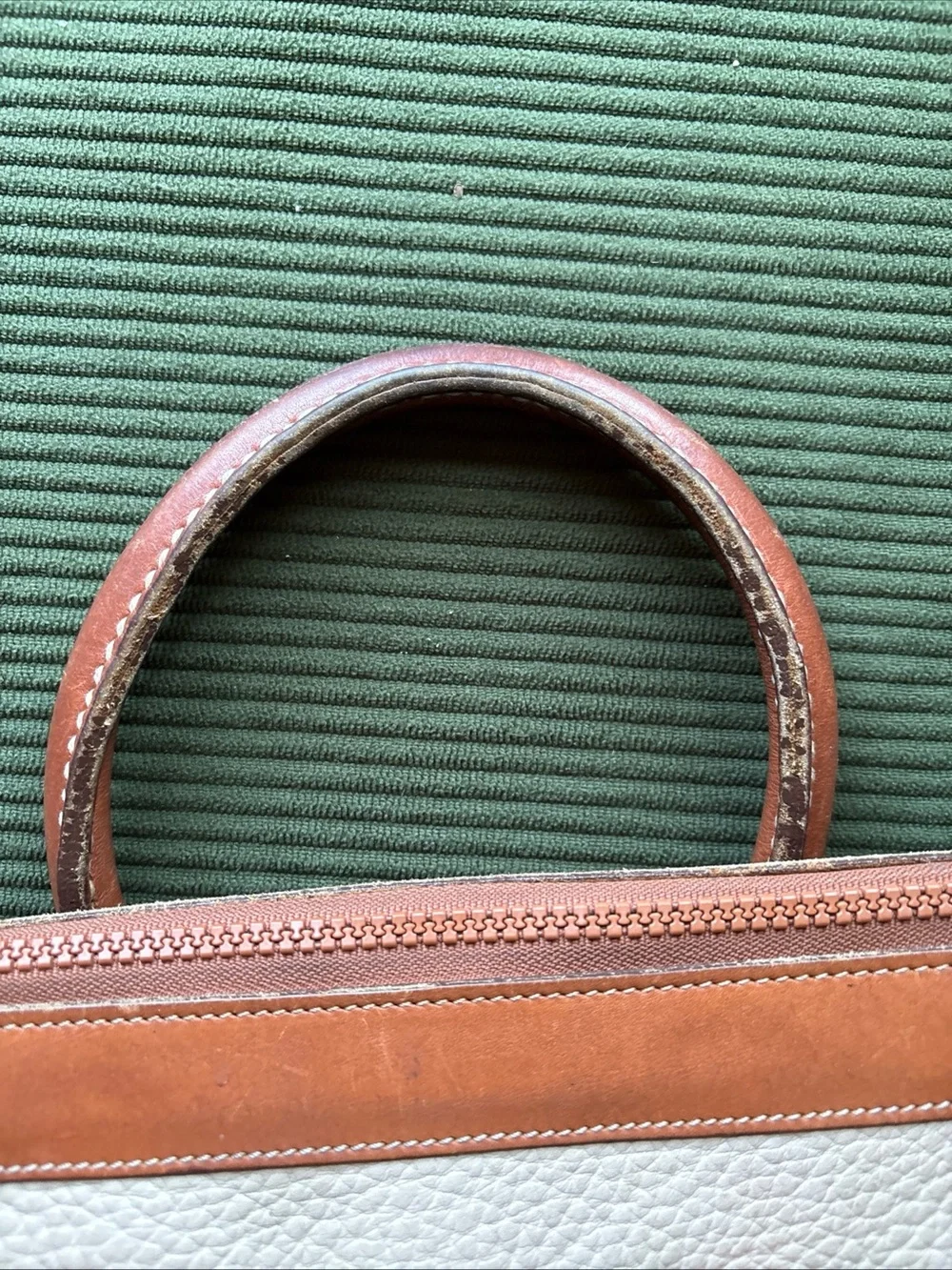 Vintage Dooney & Bourke Tan Leather-Trim purse
